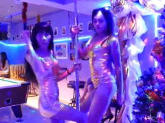 Hot Thai Ladyboys Dancing in Bangkok Club