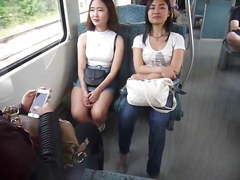 Japanese Girl sitting in short sexy skirt